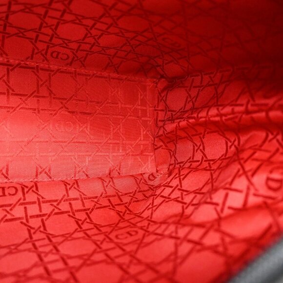 CHRISTIAN DIOR Lady Cannage Tote Hand Bag Nylon Leather Black GHW Italy 73FC009 - Picture 13 of 16